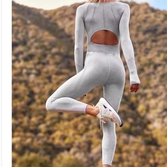 Free People Good Karma Onesie in Iced Gray sz xs/sm NWOT - Picture 5 of 8